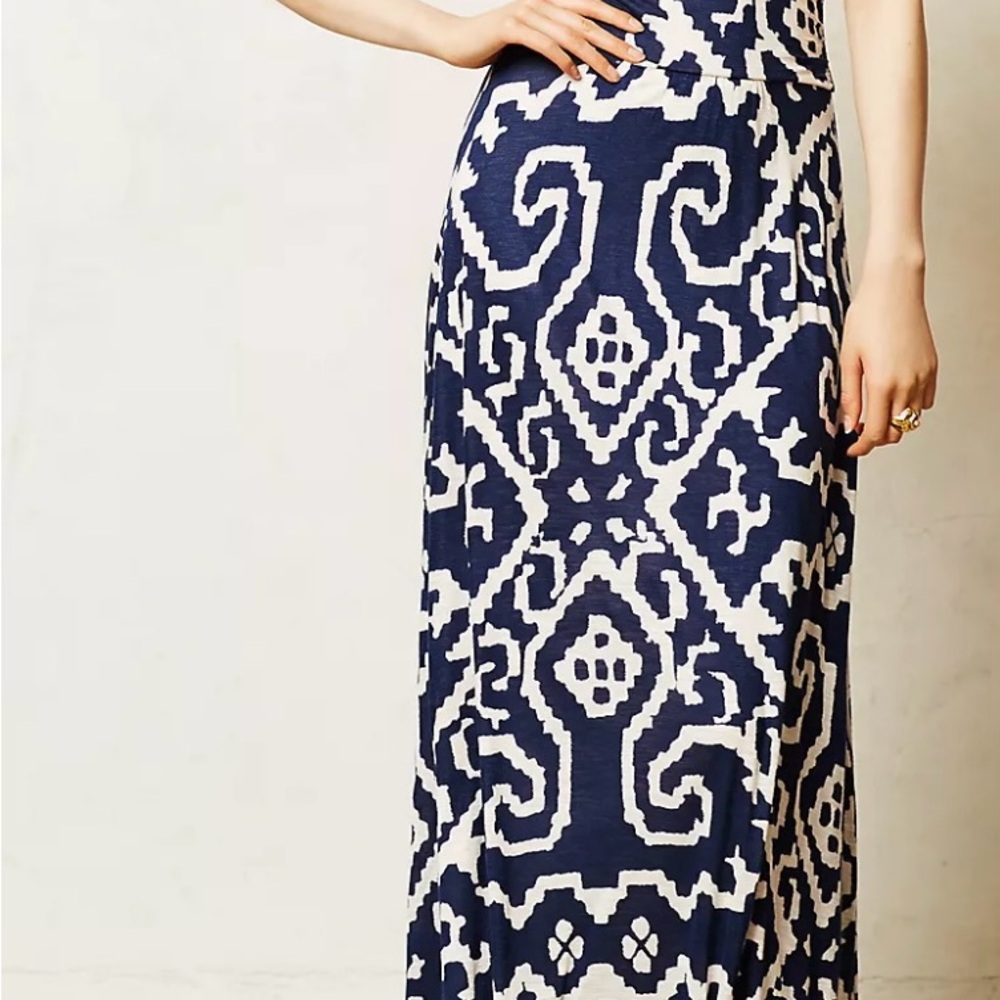 Maeve Cream and‎ Navy Patterned Dress